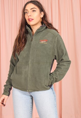 VINTAGE 90S FLEECE JACKET IN GREEN
