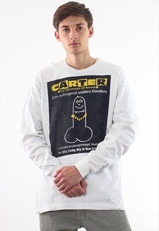 VINTAGE CARTER THE UNSTOPPABLE SEX MACHINE BAND TEE 90 WHITE