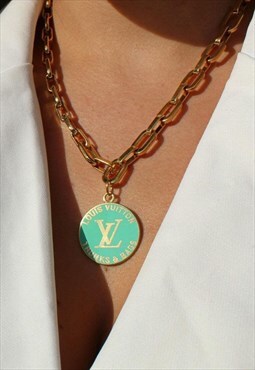 Authentic Louis Vuitton Big Pendant- Reworked Necklac
