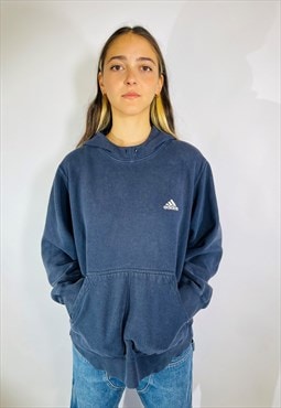 Vintage 90s adidas Classic 3 Stripe Embroidered Hoodie