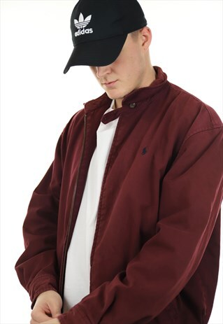 VINTAGE RALPH LAUREN HARRINGTON JACKET BURGUNDY