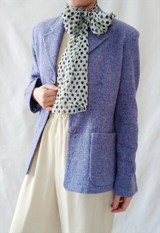 VINTAGE 90S LILAC TWEED BLAZER