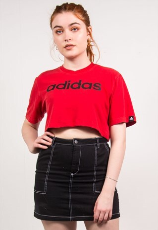 ADIDAS VINTAGE Y2K CROPPED T-SHIRT