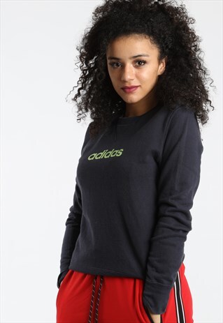 90S ADIDAS PRINT SPELL OUT SWEATSHIRT