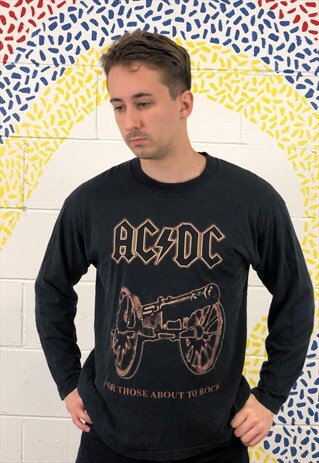 VINTAGE 90S ACDC LONGSLEEVED T SHIRT