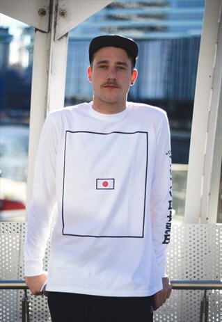 LOF JAPANESE MINIMAL LONG SLEEVE WHITE TSHIRT