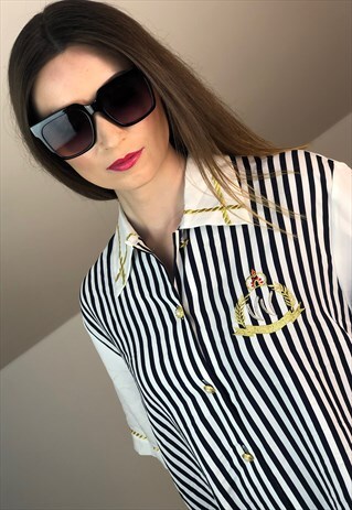 SPAIN SAILING 90S BLACK 90S SHIRT EUROPE BLOUSE
