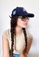 VINTAGE 90S BASEBALL DAD CAP IN NAVY BLUE