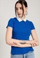 CLASSIC POLO COLLARED T-SHIRT IN BLUE