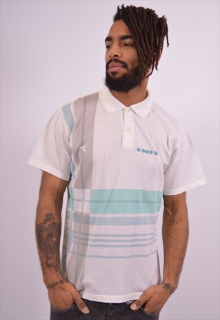 VINTAGE DIADORA POLO SHIRT WHITE