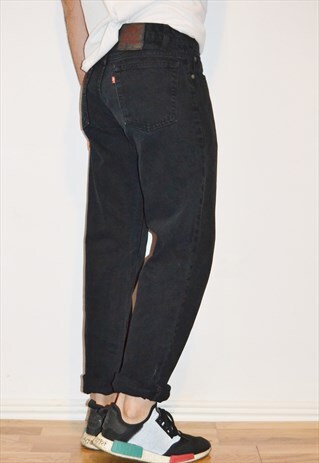 VINTAGE 90S LEVIS BLACK JEANS MADE IN USA