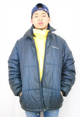 PADDED WINTER PUFFER JACKET/COAT (1990'S/BLUE)