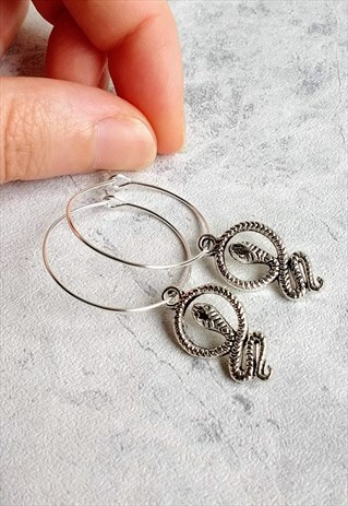 MEDUSA SNAKE HOOP EARRINGS