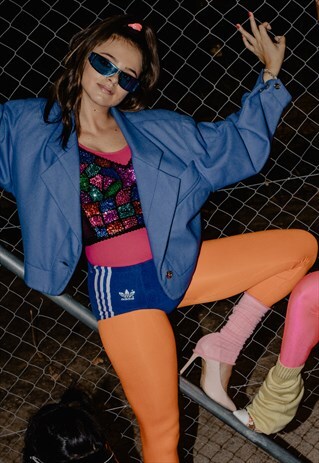 VINTAGE 80S ADIDAS BLUE PANTS SHORTS