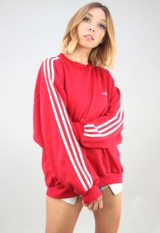 VINTAGE OVERSIZED RED ADIDAS SWEATSHIRT