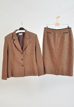 Vintage 00s tweed skirt suit
