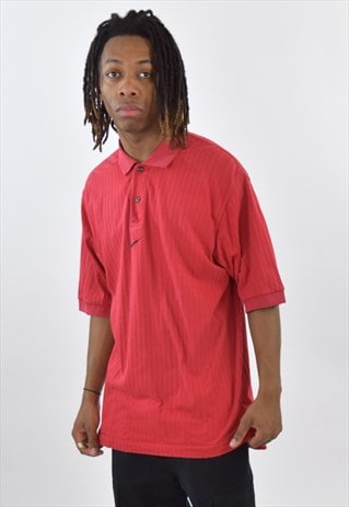 VINTAGE 90S RED NIKE POLO SHIRT