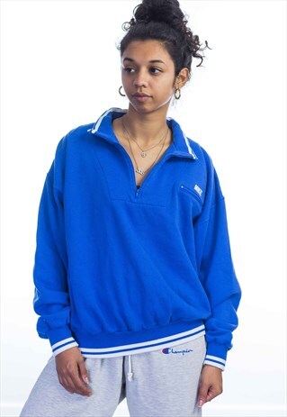 VINTAGE NIKE LOGO 1/4 ZIP JUMPER 90S L 18.9