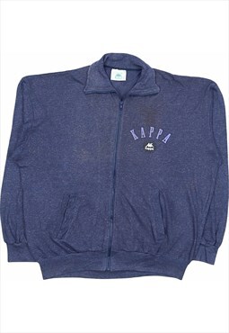 Kappa 90's Spellout Zip Up Fleece XLarge Blue