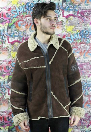 VINTAGE AVIATOR/FLYING JACKET. SHEARLING SHEEP SKIN. UNISEX.