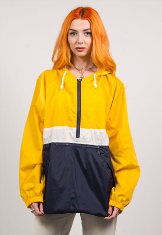 VINTAGE 90'S QUARTER ZIP WINDBREAKER CAGOULE JACKET
