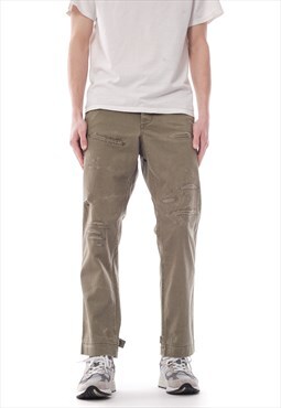 POLO RALPH LAUREN Pants Military Distressed Trousers Green