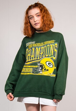 VINTAGE 90'S GREEN BAY PACKERS NFL SWEATSHIRT JUMPER