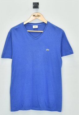 Vintage Women's Lacoste T-Shirt Blue Medium