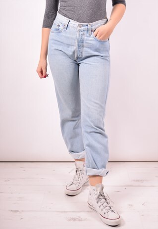 LEVI'S 501 WOMENS VINTAGE JEANS W29 L32 BLUE 90S