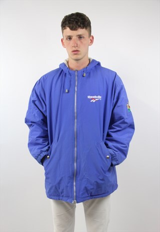 VINTAGE REEBOK ELECTRIC BLUE PUFFER JACKET