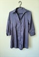 PURPLE MINI SHIRT DRESS S