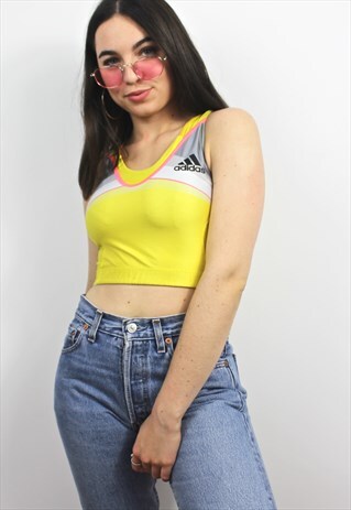 90'S RETRO YELLOW CROP TOP
