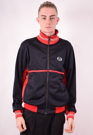 SERGIO TACCHINI MENS VINTAGE TRACKSUIT TOP JACKET MEDIUM 90S