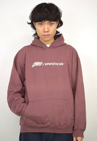 VINTAGE 90S REEBOK MAUVE HOODIE