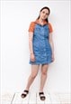 VINTAGE WOMEN'S 90'S BUTTON UP DENIM MINI DRESS SUMMER 