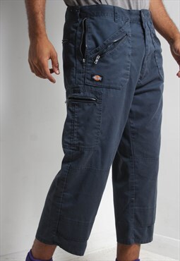 Vintage Dickies 3/4 Length Workwear Trousers Blue