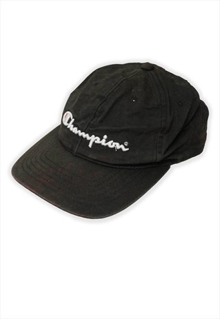 Vintage Champion Black Baseball Cap Mens