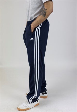 VINTAGE 90'S ADIDAS NAVY TRACKSUIT BOTTOMS