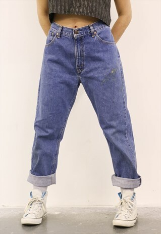 LEVI'S VINTAGE BLUE PAINT 521 MOM JEANS