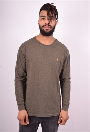 POLO RALPH LAUREN MENS VINTAGE TOP LONG SLEEVE MEDIUM 90'S
