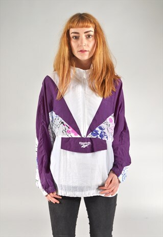 VINTAGE REEBOK PURPLE TRACK TOP JACKET