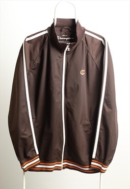 Vintage Sportswear Champion Track Logo Jacket Brown