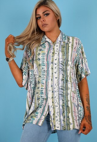 VINTAGE PATTERN SHIRT IN MULTI NS168
