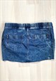 VINTAGE 90'S/Y2K FAUX DENIM MINI SKIRT