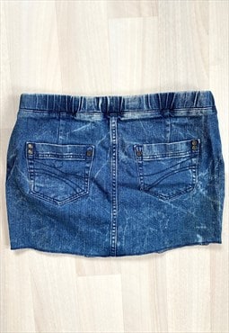 Vintage 90's/Y2K Faux Denim Mini Skirt