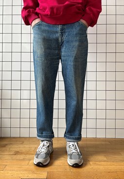 Vintage LEVIS Jeans Denim Pants 80s Orange Tab / Blue