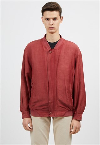 VINTAGE RED LUXADOR BOMBER JACKET