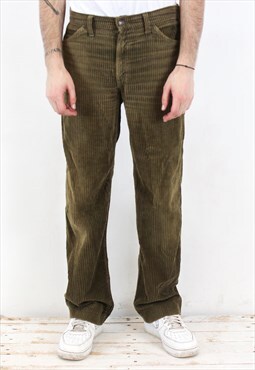 Vintage Mens W32 L32 Straight Corduroy Pants Trousers Cords