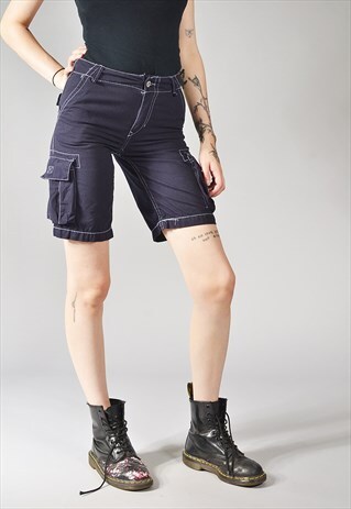 VINTAGE LEVI'S CARGO SHORTS NAVY BLUE