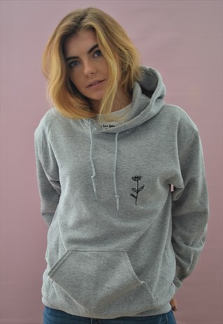 EMBROIDERED DAISY HOODIE